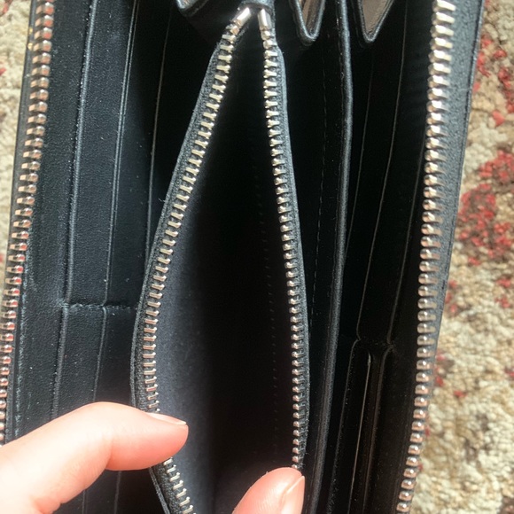 Balenciaga All Over Logo Wallet for Women in Black - Picture 3 of 8